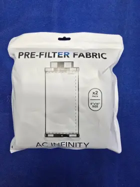 Ac-pfc6 Ac Infinity 819137021815 Pre-filter Cloth Replacement Sleeves For 6 Inch Carbon Filters 2-pack