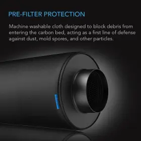 Ac Infinity 819137021822 Pre-filter Cloth 8 Inch Inline Filter Sleeve 2-pack Fits Carbon Filters For #2