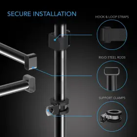Ac Infinity 819137023567 Grow Tent Mounting Bars 2x4ft High Cfm Kit Support Pole Steel Hanging F #3