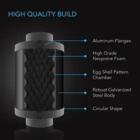 Ac-dsa8 Ac Infinity 8 Inch Noise Reduction Muffler Blower Silencer For Indoor Hydroponics Grow Tent Vent #3