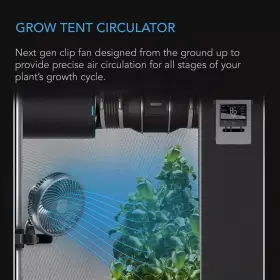 Acccs6 Ac Infinity Cloudray S6 Grow Tent Clip Fan 6 Inch With 10 Speeds Ec-motor Manual Swivel #3