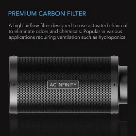 Acdcf8 Ac Infinity Air Carbon Filter 8 Inch Australian Charcoal Odor Control Hydroponics Grow Rooms #2