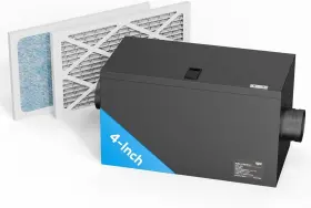 Aitecac 717392888801 Filter Box 4 Inch With Efficient Fan Home Filtration Intake For Hvac