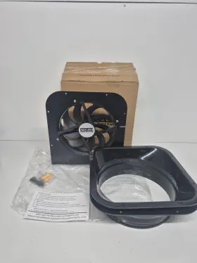 Afzy0012017 Amico Electric 10 Inch Inline Duct Fan Hydroponics Exhaust Air Cooling No Power Supply