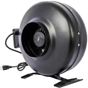Amucolo 744759444356 6 Inch 412 Cfm Inline Duct Fan Air Circulation Vent Blower Floor In Black Fo