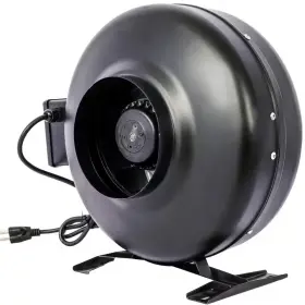 Amucolo 744759811493 6 Inch 412 Cfm Inline Duct Fan Air Circulation Vent Blower Floor In Black Fo