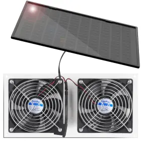 An028 Antpay Solar Powered Fan Kit Ipx7 Weatherproof Dual Exhaust Intake Cooli