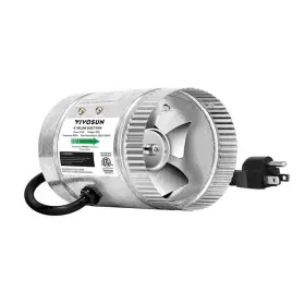 Snsa05fn026 Aoibox Exhaust Fan 7 Inch X4 Silver Low Noise Inline Duct Hvac Durable
