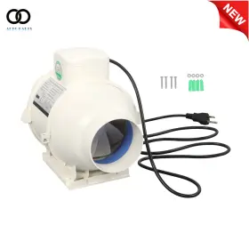 Apo342232 Autoooparts For Kitchen Hydroponics 4 Inch 280 Cfm Inline Ventilation Exhaust Blower Fans