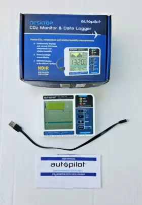 Apcem2 Autopilot Desktop Co2 Temp And Humidity Monitor Data Logger Hydroponic
