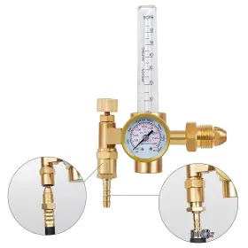 Hw9003 Betooll 745780992786 Argon/co2 Mig Tig Flow Meter Gas Regulator Gauge Welding Weld #3