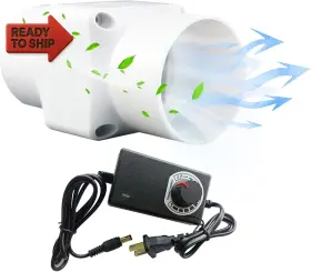 Biikoon 8475360000038 2 Inch Inline Duct Fan With Variable Speed Controller 12v 6w Ventilation Exhaus