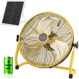 15600 Blessny 785034488115 16 Inch Large Solar Rechargeable Floor Fan Mah 20w Powered Portable