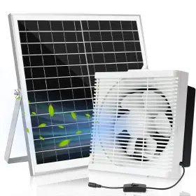 Bl-10r Blessny Solar Powered Exhaust Fan 25w Panel 10 Inch Shutter Ventilation V