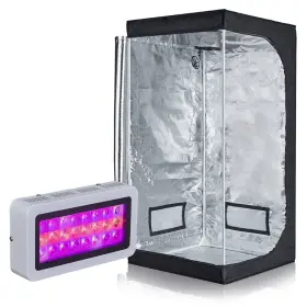 600d Bloomgrow 711666131501 300w Led Grow Light High 96% Reflective Mylar Tent With Plastic C