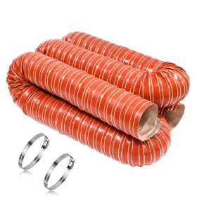 4in-10ft-3m Branded 4in Automotive Air Duct Hose Length 3 Meter-10ft Red
