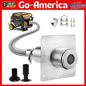 Qw101 Branded 2025 Upgraded Generator Exhaust Silencer Kit Stainless Steel Muffler With