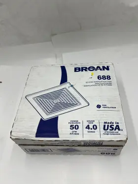 Broan 026715002511 Qty 3 50 Cfm Ventilation Fan 688 Fits In 2 Inch X4 Ceiling/wall Construction #3