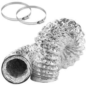 Cabax 014843101671 Dryer Vent Hose 4 Inch 5 Feet Non-insulated Flex Air Aluminum Foil Duct