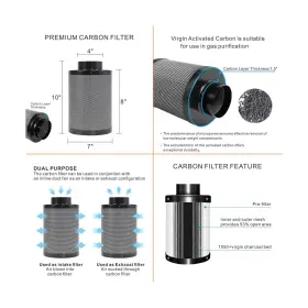 Cdmall 712653139371 4ftft Inline Fan Carbon Filter Ducting Combo Variable Speed Controller #2