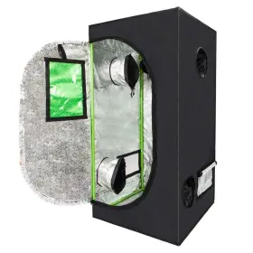 Coolgrows 432382119484 Grow Tent 2x2 Feet Mylar Hydroponic With Obeservation Window And F