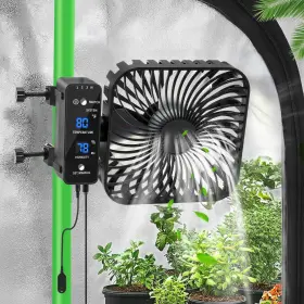 Ahf05-6 Daotaili Grow Tent Fan 6 In Lcd Display 4-speed 90 Oscillation Temp And Humiditytt