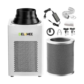 Dlm-gtv6 Delumee 6 Inch 400cfm Grow Tent Inline Fan With Speed Controller Super Quiet Compact