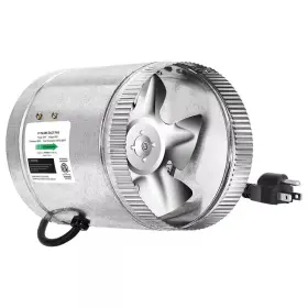 Denime Bbay Inc 445002431446 6 Inch Inline Duct Fan 240 Cfm Hvac Exhaust Ventilation With Low Noise Silver E