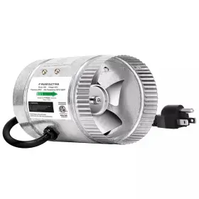 Denime Bbay Inc 445046477455 4 Inch Inline Duct Fan 100 Cfm Hvac Exhaust Ventilation With Low Noise In Silve