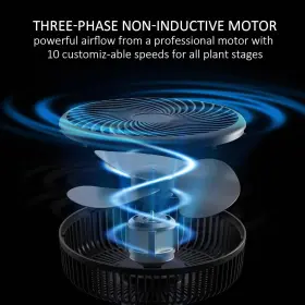 Direct 313099654635 Grow Tent Clip Fan 6 Inch With 10-speeds Ec-motor Powerful 10w Low Noise For #2