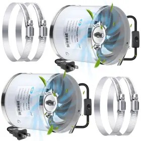 Dreyoo-equipment-014 Dreyoo 6 Inch Inline Duct Fans 460 Cfm 2 Pack Quite Ventilation Exhaust