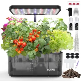 8-pod Dryades Z223 Hydroponics Growing System Translucent Indoor Herb Garden With Led Grow