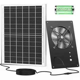 Dstana Hy-026 Solar Powered Fan With Battery And Timer 25w 15000 Mah 3500rpm Highspeed Small
