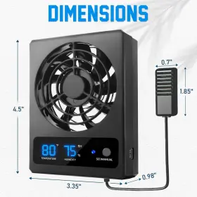 Nff-102 Eckpo 2pcs Reptile Ventilation Fan With Humidity Sensor And High-temp Alarm De #2