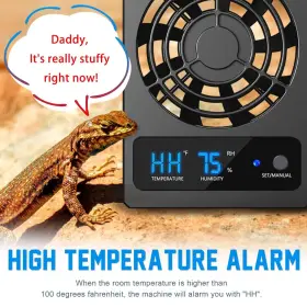 Nff-102 Eckpo 2pcs Reptile Ventilation Fan With Humidity Sensor And High-temp Alarm De #3