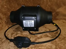 Gdf100-p Eco Farm 4 Inch Plastic Inline Exhaust And Intake Fan 2300rpm Control Switch