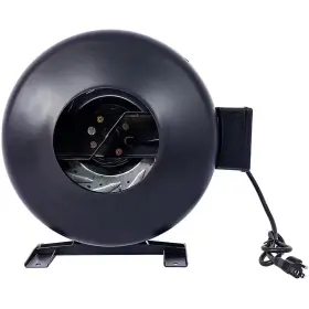 Edendirect 313100464444 9 Inch 412 Cfm Duct Inline Ventilation Floor Fan In Black With Air Circulation Ve
