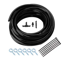 Hm-cot25 Edycarx 25ft 1/4 Co2 Drilled Tubing Black Pu Grow Room Injection System Kit Include
