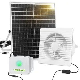 22wsf01 Efiealls Solar Fan With Battery Works Day And Night 22w 9.8 Inch Powered Fans For Chi