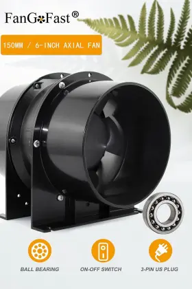 Fangofast 165437875141 197cfm 6inch Axial Duct Ventilation Blower Fan Without Noff Switch 6 Inch X 6.5ft Ho #3
