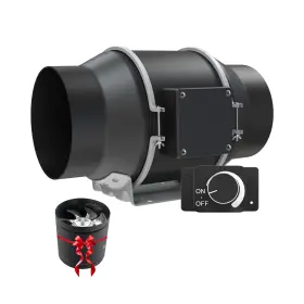 Lwde3g150 Fansexpert 6 Inch Inline Duct Fan 402 Cfm Ventilation Exhaust With Speed Controllor And Q