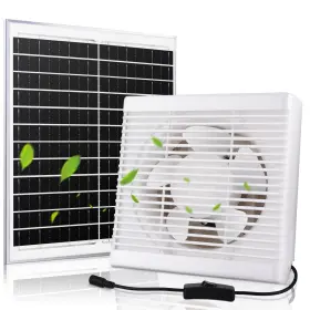 Fanspex Sp-10f Solar Exhaust Fan Powered Vent Kit For Outside Greenhouse Shed Chi