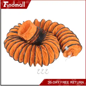 Findmall 1390870 Pvc 25 Ft Flexible Duct Hose For 8 Inch Blower Exhaust Fan With S Hook