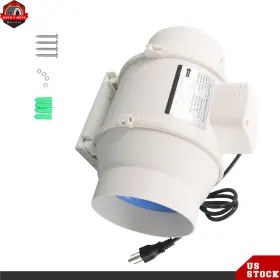 Ber641730 Findmall 6 Inch 400 Cfm Inline Duct Fan Ventilation Exhaust For Vent Bathroom