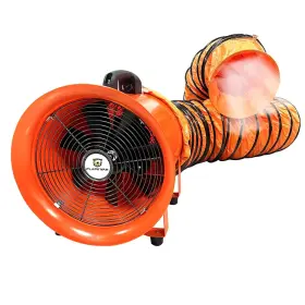 F-1205000 Flapkwan 12inch Utility Blower With 16.5ft Ducting Hose 520w 2297 Cfm Portable Ventila
