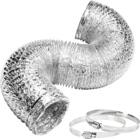 Glduct4x8c Grow Light 744759067258 4 Inch 8 Feet Non-insulated Flex Air Aluminum Foil Ducting Dryer Vent