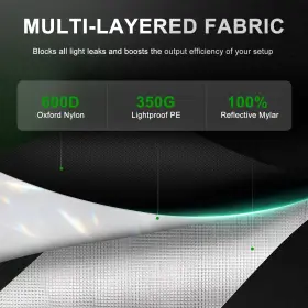 600d Growtent Garden 788537018186 Atour 48 Inch X24 X60 Grow Tent Reflective Mylar Hydroponic With #3