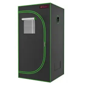 Growtent Garden 789615438858 24x24x48 Grow Tent Reflective Mylar Hydroponic With Window And Floor Tray 2x2