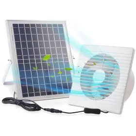 Dy-201 Guochi 10inch Solar Fan With 20w Panel Vent For Shed Greenhouse Dog Ken