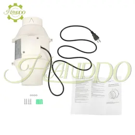 1753939 Handdo 4 Inch Inline Duct Fan - 280 Cfm Ventilation Exhaust For Vent Bathroom